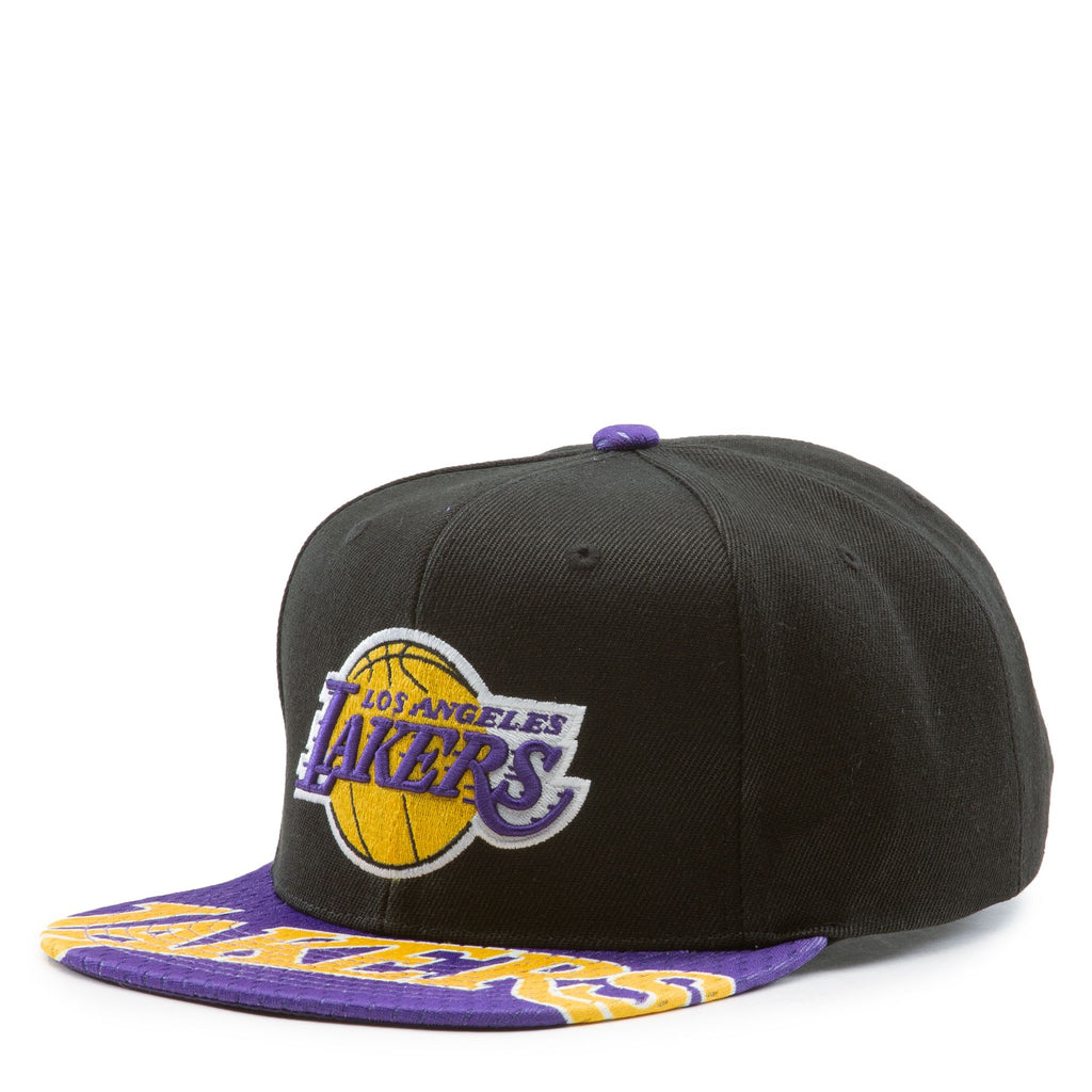 Mitchell & Ness NBA Los Angeles Lakers Black/Purple Snapshot Snapback - OSFA