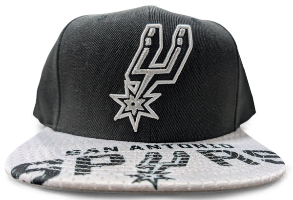 Mitchell & Ness NBA San Antonio Spurs Black/Silver Snapshot Snapback - OSFA