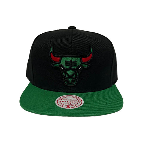 Mitchell & Ness Black/Green NBA Chicago Bulls Reload 2.0 Snapback Hat - OSFA