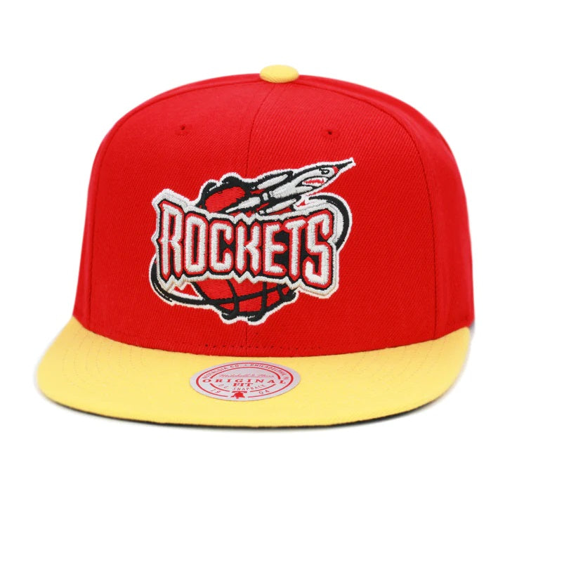 Mitchell & Ness Red/Yellow NBA Houston Rockets Reload 2.0 Snapback Hat - OSFA