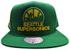 Mitchell & Ness Green NBA Seattle Supersonic All Love HWC Snapback - OSFA