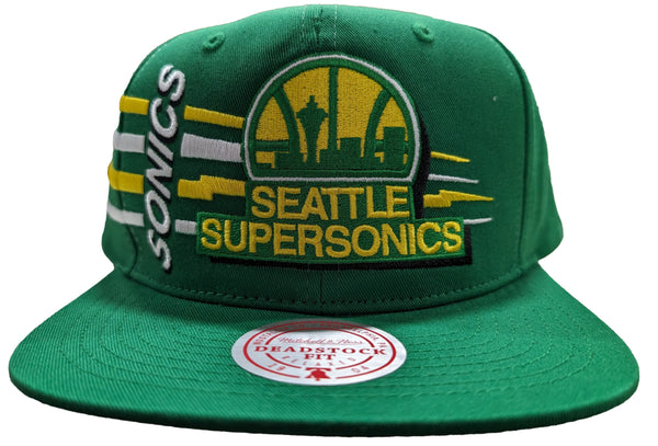 Mitchell & Ness Green NBA Seattle Supersonics Retro Bolt Deadstock HWC Snapback - OSFA