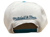 Men's Mitchell & Ness White/Teal NBA Detroit Pistons 50th Anniversary HWC Snapback - OSFA