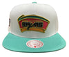 Men's Mitchell & Ness White/Teal NBA San Antonio Spurs 50th Anniversary HWC Snapback - OSFA