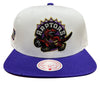 Men's Mitchell & Ness White/Purple NBA Toronto Raptors 50th Anniversary HWC Snapback - OSFA