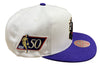 Men's Mitchell & Ness White/Purple NBA Toronto Raptors 50th Anniversary HWC Snapback - OSFA