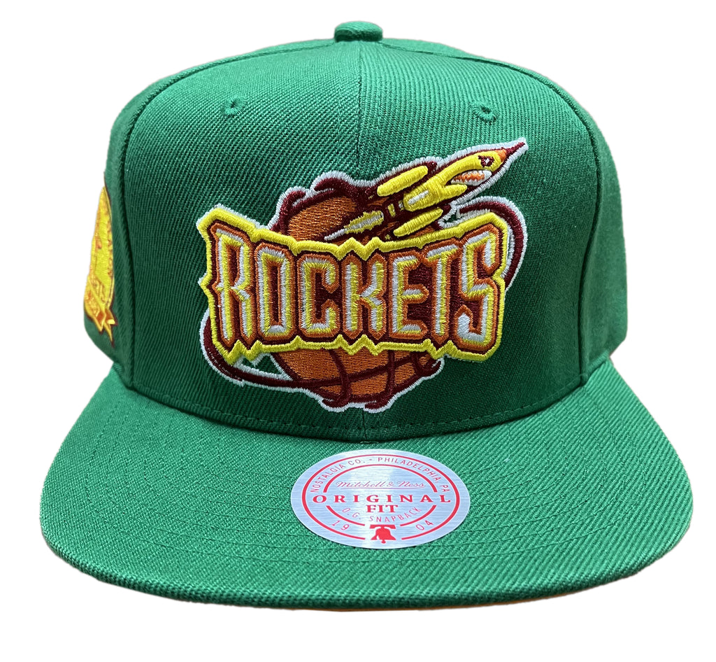 Men's Mitchell & Ness Green NBA Houston Rockets Like Mike HWC Snapback - OSFA