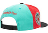 Men's Mitchell & Ness Teal/Black/Red NBA Vancouver Grizzlies On The Block HWC Snapback - OSFA