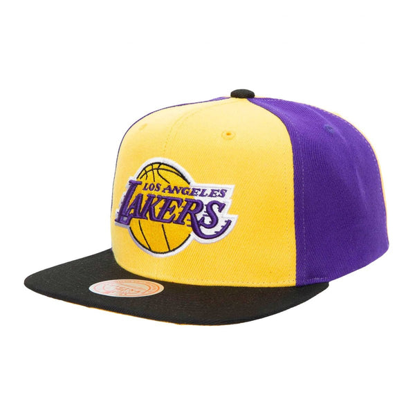 Men's Mitchell & Ness Gold/Black NBA Los Angeles Lakers On The Block Snapback - OSFA