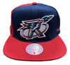 Men's Mitchell & Ness Navy/Red NBA Houston Rockets Rear Script HWC Deadstock Snapback - OSFA