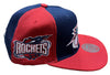 Men's Mitchell & Ness Navy/Red NBA Houston Rockets Rear Script HWC Deadstock Snapback - OSFA