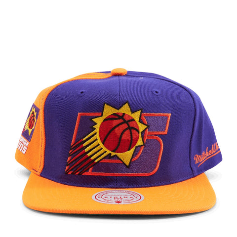 Men's Mitchell & Ness Purple/Orange NBA Phoenix Suns Rear Script HWC Deadstock Snapback - OSFA