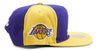 Men's Mitchell & Ness Purple/Gold NBA Los Angeles Lakers Rear Script Deadstock Snapback - OSFA