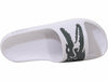 Men's Lacoste Croco 2.0 Synthetic Slides White/Dark Green (7-41CMA0010 1R5)