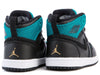 Toddler's Jordan 1 Mid Retro High GT Black/Metallic Gold-Rio Teal (705324 001)