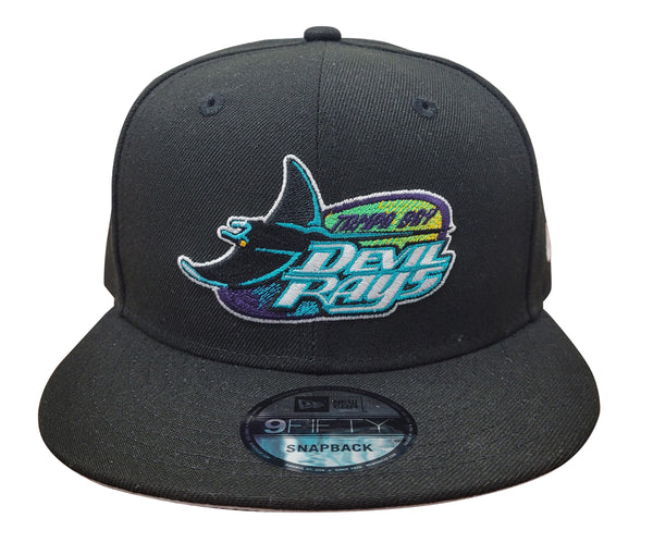 New Era 9Fifty MLB Tampa Bay Devil Rays Cooperstown Custom Black Snapback (70633307) - OSFA