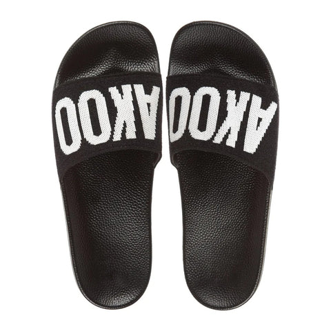 Men's Akoo Black Slick Slides