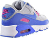 Little Kid's Nike Air Max 90 LTR Wolf Grey/Comet Blue-Fire Pink (833377 008)