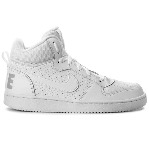 Big Kid's Nike Court Borough Mid White/White-White (839977 100)