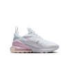 Big Kid's Nike Air Max 270 White/Pink Foam-Lt Smoke Grey (943345 122)