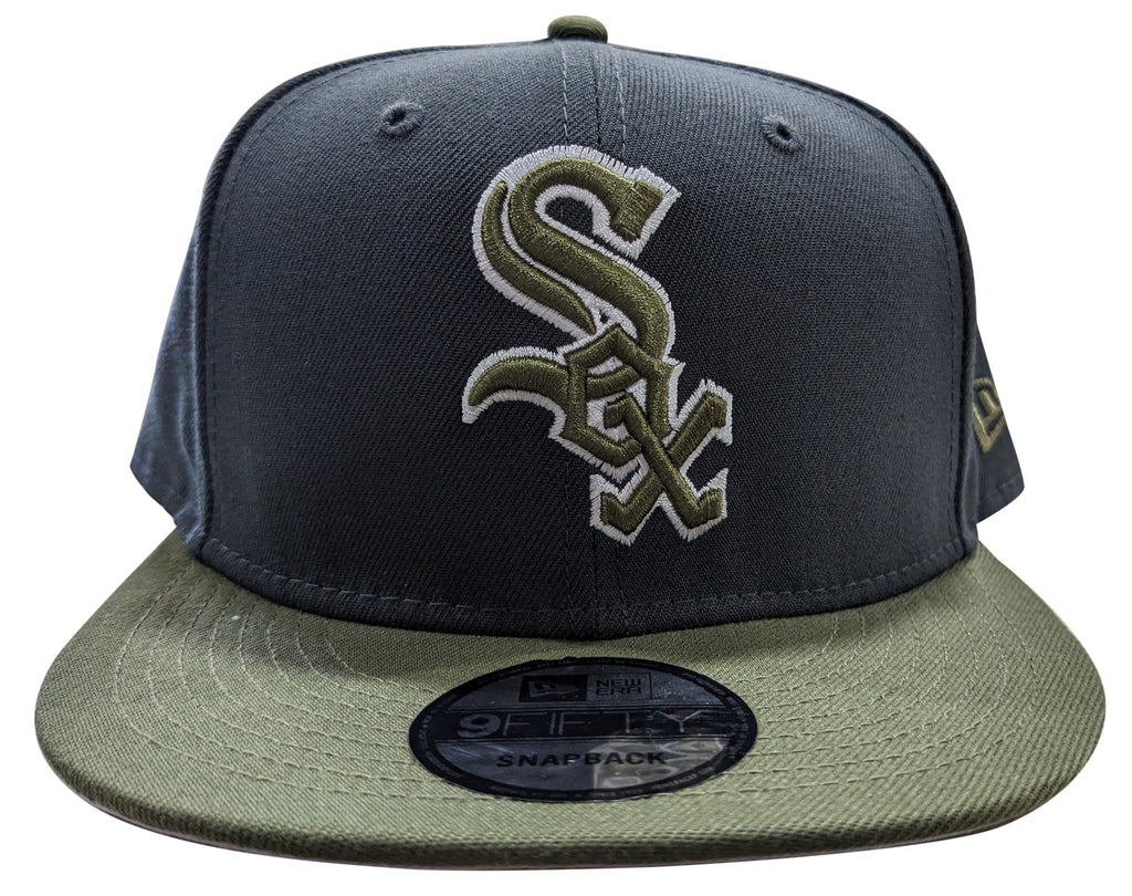 Men's New Era 9Fifty MLB Chicago White Sox Steel/Olive Snapback (60277984) - OSFM