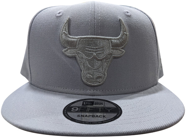 New Era 9Fifty Gray/Gray NBA Chicago Bulls Custom Snapback - OSFA