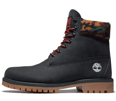 Timberland Heritage 6 In. WP Boot Black Nubuck/Camo