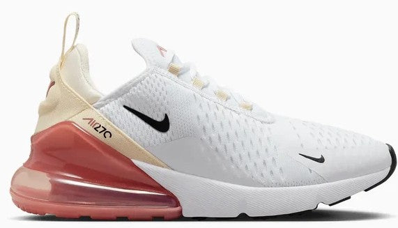 Women's Nike Air Max 270 White/Black-Pale Ivory-Muslin (AH6789 123)