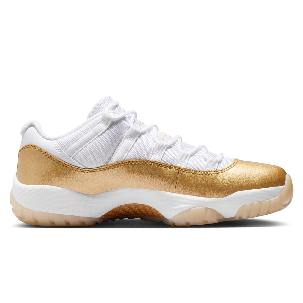 Women's Jordan 11 Retro Low White/Metallic Gold-Team Gold (AH7860 102)