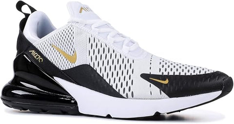 Men's Nike Air Max 270 White/Metallic Gold-Black (AV7892 100)