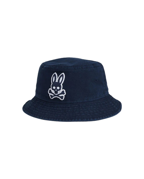 Men's Psycho Bunny Navy Blue Liam Hero Bunny Bucket Hat - OSFA