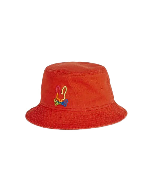 Men's Psycho Bunny Red Spice Leo Bucket Hat - OSFA