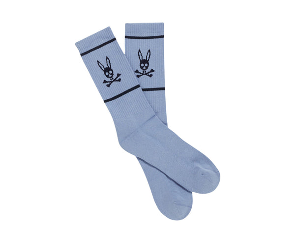 Men's Psycho Bunny Deco Blue Classic Crew Socks - OSFA