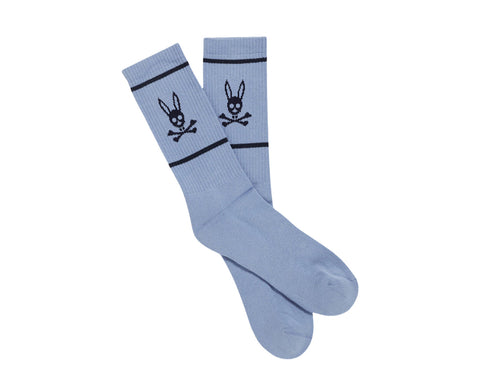 Men's Psycho Bunny Deco Blue Classic Crew Socks - OSFA