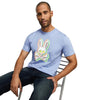 Men's Psycho Bunny Deco Blue Ethan Deco Bunny T-Shirt