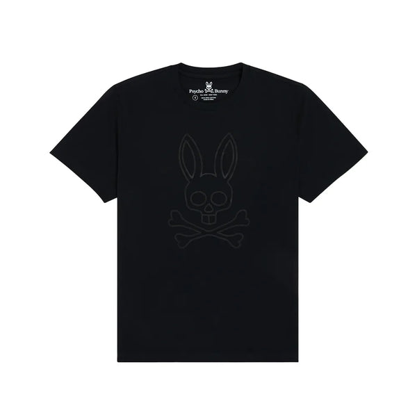 Men's Psycho Bunny Black Owen Large Bunny T-Shirt