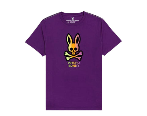 Men's Psycho Bunny Vivid Violet Dylan Gradient Bunny T-Shirt