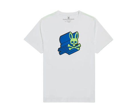 Men's Psycho Bunny White Asher Logo T-Shirt