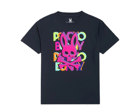 Men's Psycho Bunny Navy Blue Hudson Multicolor T-Shirt