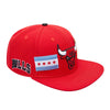 Men's Pro Standard Red NBA Chicago Bulls City Double Front Logo Snapback - OSFA