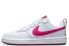 Big Kid's Nike Court Borough Low 2 Pure Platinum/Pink Prime (BQ5448 015)