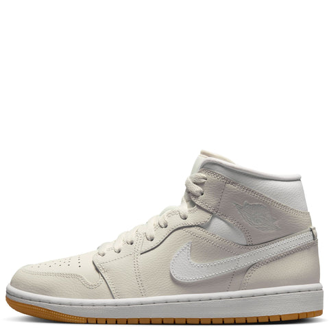 Women's Jordan 1 Mid Phantom/White-Gum Light Brown (BQ6472 021)