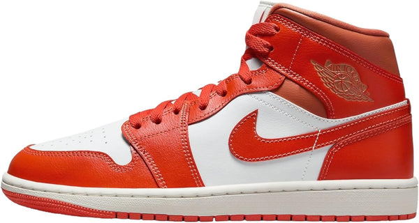 Women's Jordan 1 Mid Summit White/Cosmic Clay (BQ6472 108)