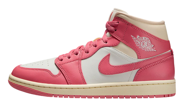 Women's Jordan 1 Mid Sail/Pink Salt-Guava Ice (BQ6472 109)