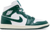 Women's Jordan 1 Mid White/Oxidized Green-Sail (BQ6472 133)