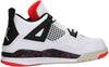 Little Kid's Jordan 4 Retro White/Black-Bright Crimson (BQ7669 116)