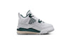 Toddler's Jordan 4 Retro White/Oxidized Green-White (BQ7670 103)