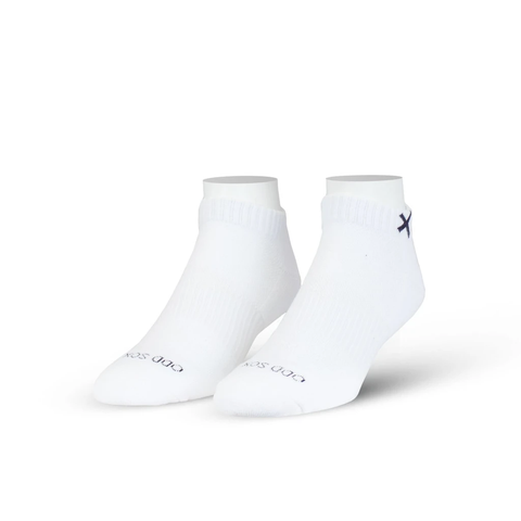 Odd Sox  Basix White 3-Pack Ankle Socks - (6-12)