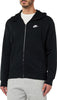 Men's Nike Sportswear Black Club Fleece Full-Zip Hoodie (BV2645 010)