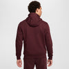 Men's Nike Sportswear Burgundy Crush | White Club Fleece Pullover Hoodie (BV2654 652)